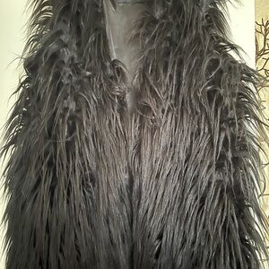 Elegant Black Faux Fur Teddy Jacket